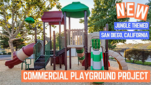 New Jungle Themes Playground Installation in San Diego California | Creative System