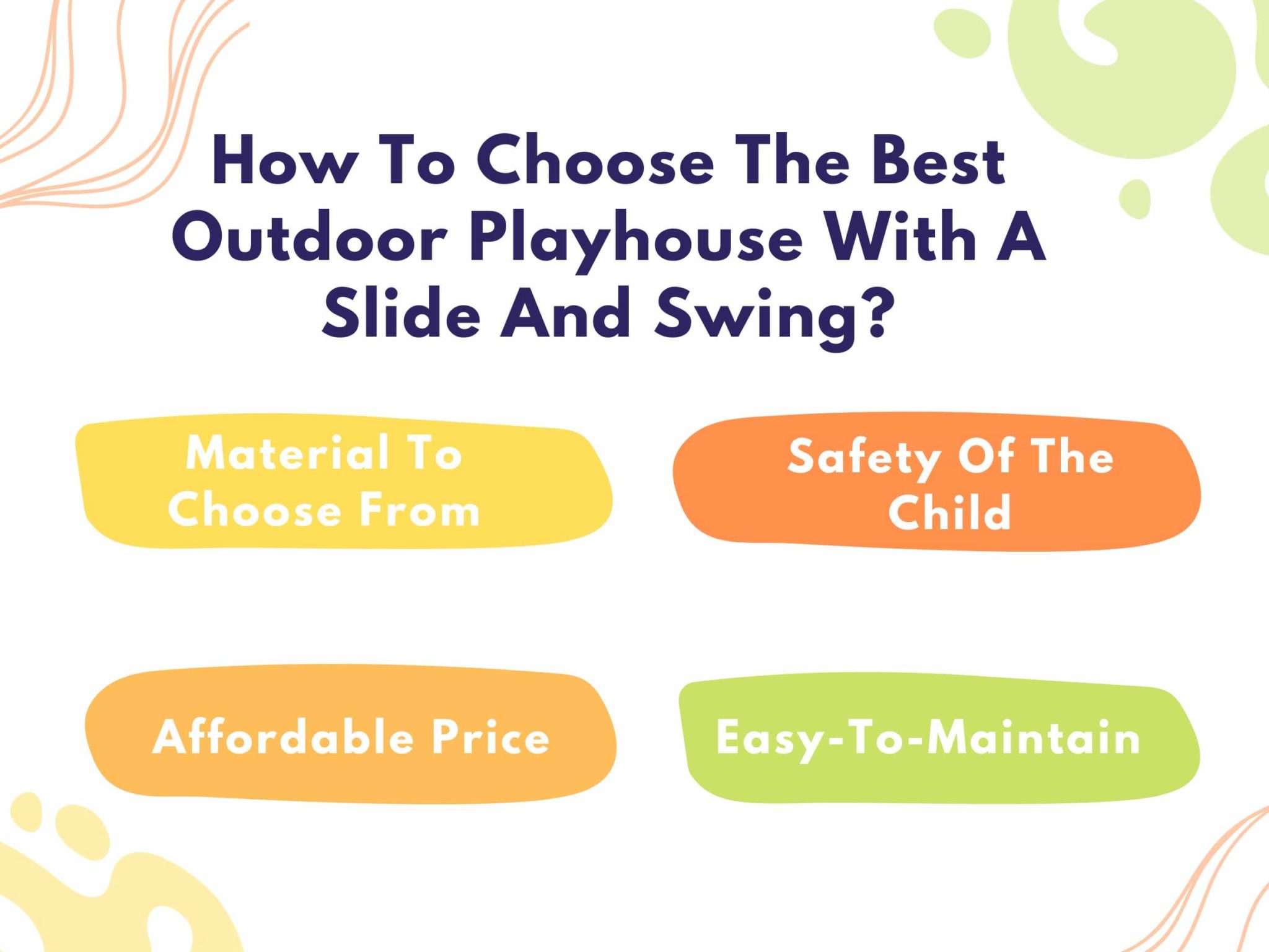 Best outdoor playhouse with slide and swing