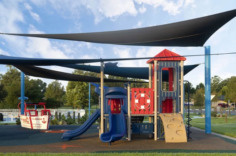 Shade Structure on playground equipment